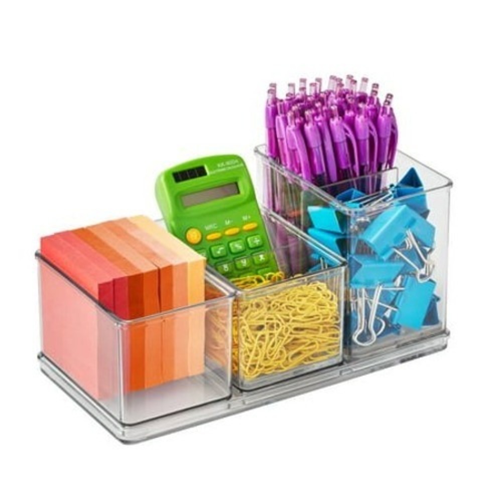 The Home Edit Desktop Organizer Set Unisex OS Clear 4 Piece Office Storage